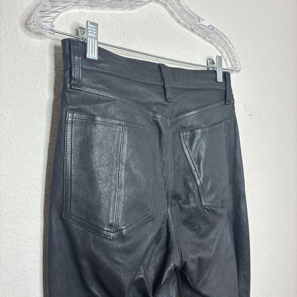 Rag and Bone Black Lamb Leather Skinny Pants 26 - Picture 8 of 12